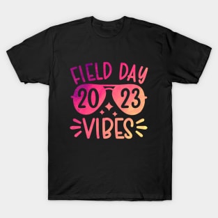 Colorful Field Day Vibes 2023 Funny Field Day Vibes Teacher T-Shirt